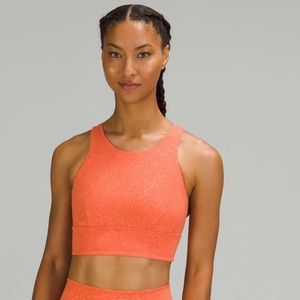 Lululemon Wunder Train Long-Line Bra *Medium Support, C/D Cups Crunch Warm Coral